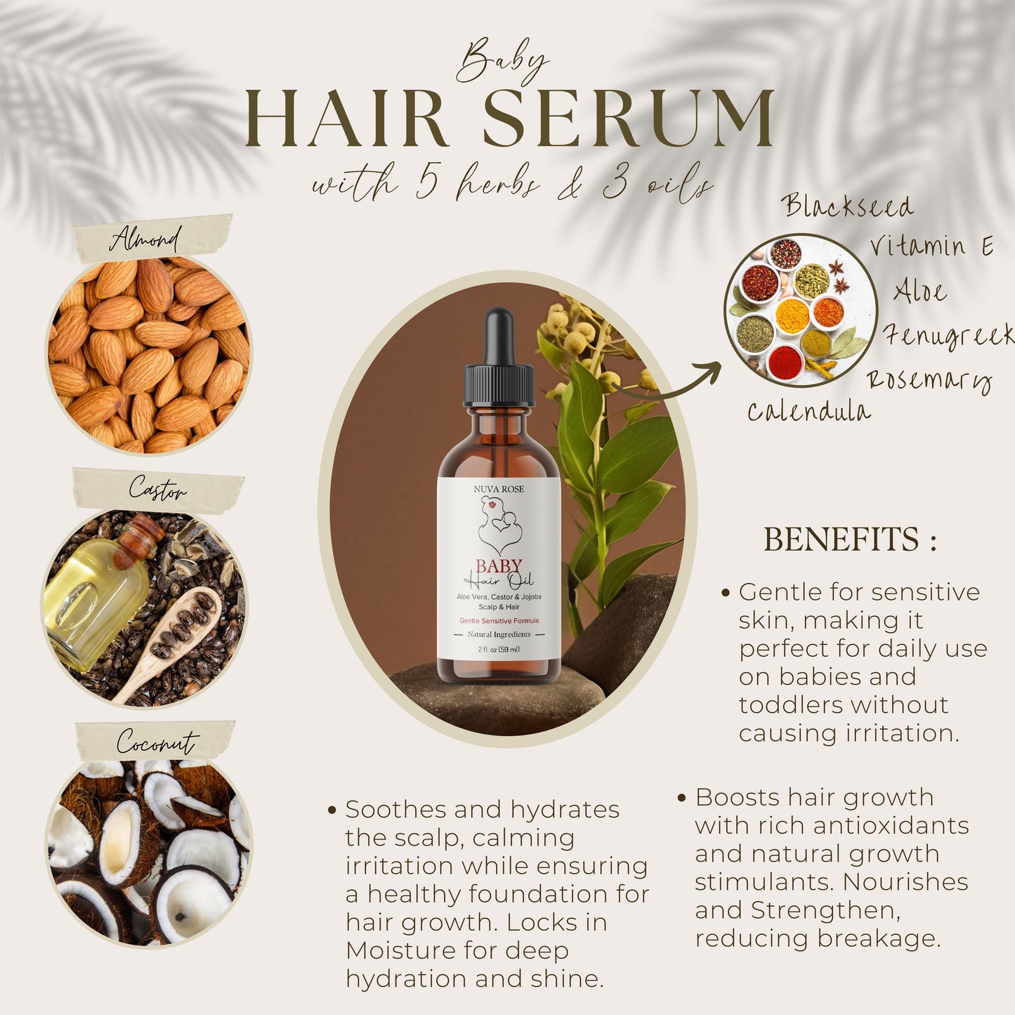 BABY HAIR GROWTH BOOSTER: (GENTLE NOURISHMENT)